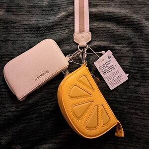 Lululemon Dual Pouch Wristlet Lemon Wallet